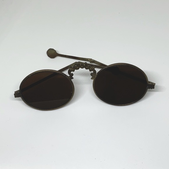 RARE (Unisex) Vintage Antique style Round Sun glasses Old Copper Wire Frames - Picture 6 of 7